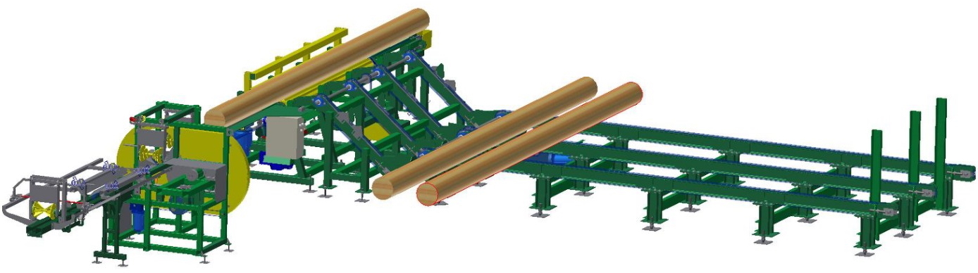 Automated log feeding system ASPB-300